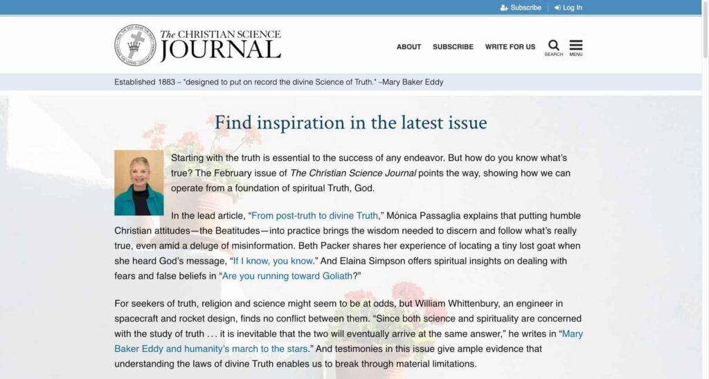 The Christian Science Journal link